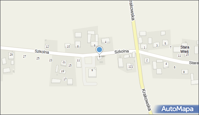 Wielmoża, Szkolna, 7, mapa Wielmoża