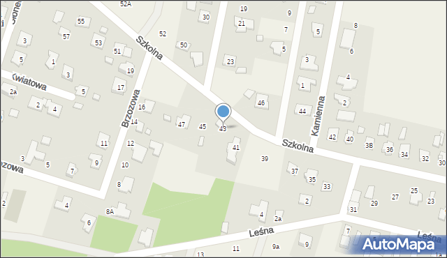 Wieniec, Szkolna, 43, mapa Wieniec