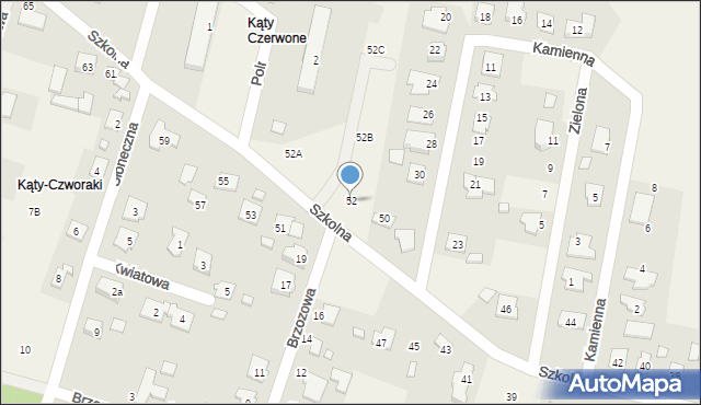 Wieniec, Szkolna, 52, mapa Wieniec