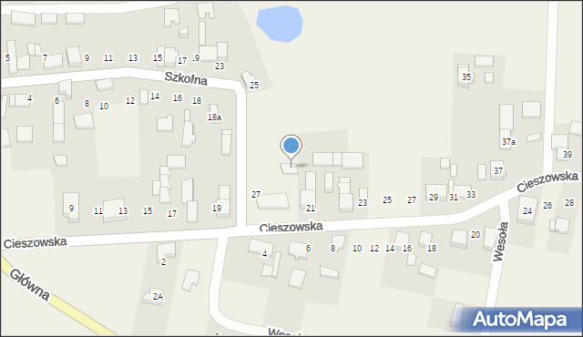 Wierzbie, Szkolna, 27a, mapa Wierzbie