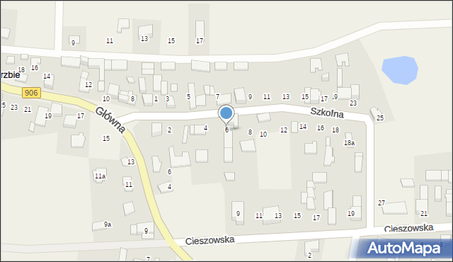 Wierzbie, Szkolna, 6, mapa Wierzbie