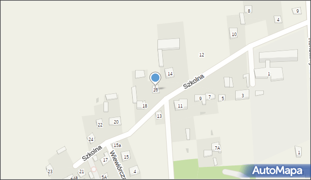 Wiewiórczyn, Szkolna, 16, mapa Wiewiórczyn