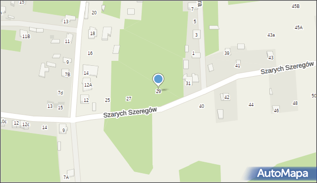 Wilczeniec, Szarych Szeregów, 29, mapa Wilczeniec