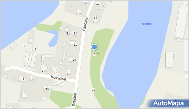 Wilkasy, Szkolna, 16, mapa Wilkasy