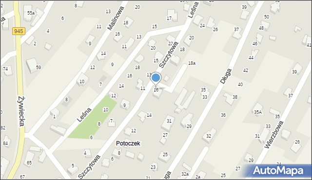 Wilkowice, Szczytowa, 16, mapa Wilkowice