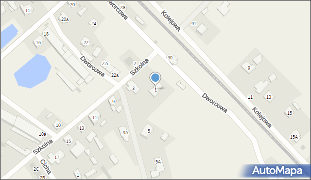 Wilkowice, Szkolna, 1, mapa Wilkowice