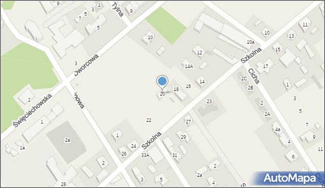 Wilkowice, Szkolna, 20, mapa Wilkowice