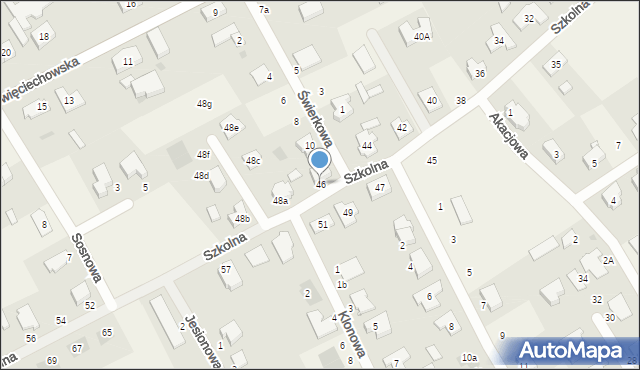 Wilkowice, Szkolna, 46, mapa Wilkowice