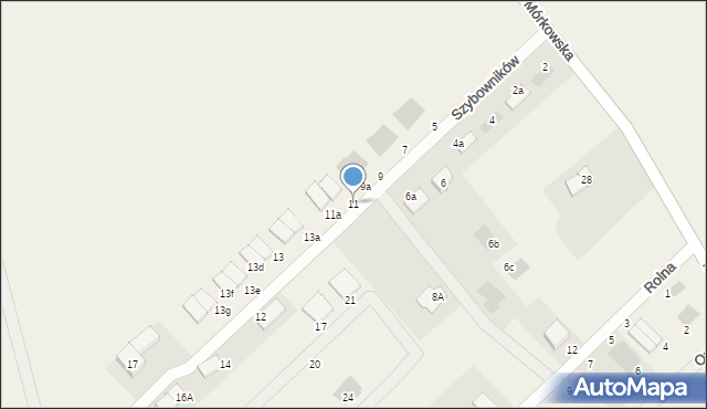 Wilkowice, Szybowników, 11, mapa Wilkowice