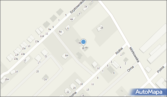 Wilkowice, Szybowników, 6c, mapa Wilkowice