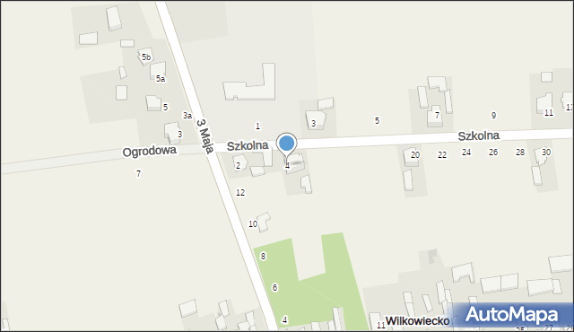 Wilkowiecko, Szkolna, 4, mapa Wilkowiecko