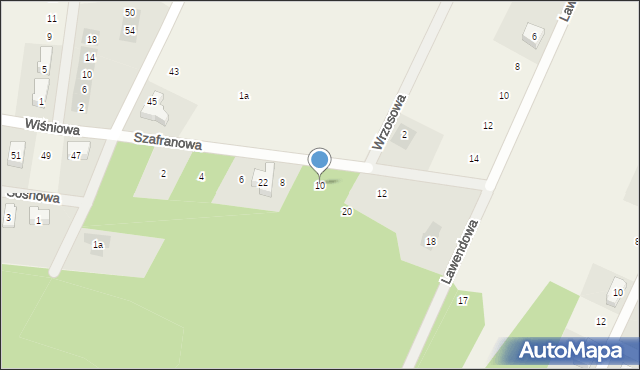 Wilkszyn, Szafranowa, 10, mapa Wilkszyn