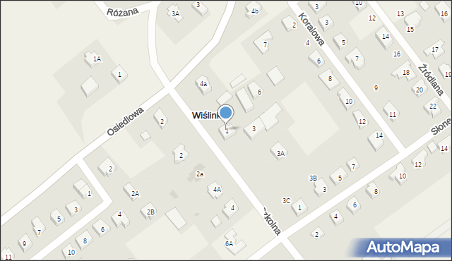 Wiślinka, Szkolna, 1, mapa Wiślinka