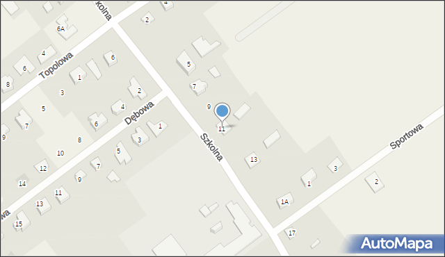 Wiślinka, Szkolna, 11, mapa Wiślinka