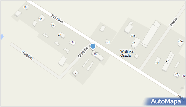 Wiślinka, Szkolna, 46A, mapa Wiślinka