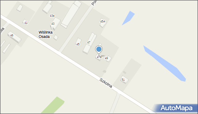 Wiślinka, Szkolna, 47a, mapa Wiślinka