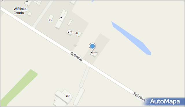 Wiślinka, Szkolna, 51, mapa Wiślinka