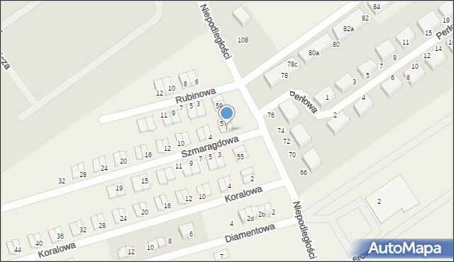 Witkowo Drugie, Szmaragdowa, 2, mapa Witkowo Drugie