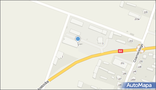 Wizna, Szosa Białostocka, 2, mapa Wizna