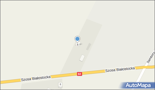Wizna, Szosa Białostocka, 5, mapa Wizna