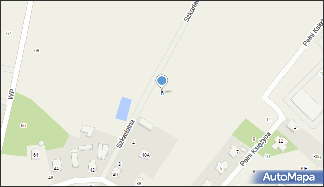 Władysławów, Szkarłatna, 6, mapa Władysławów