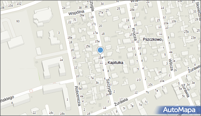 Włocławek, Szczygla, 11a, mapa Włocławka