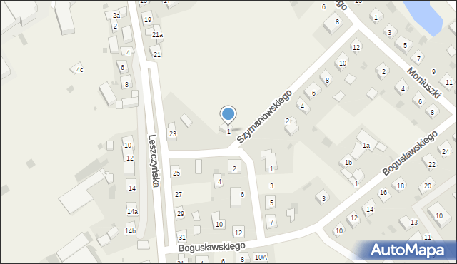 Włoszakowice, Szymanowskiego Karola, 1, mapa Włoszakowice