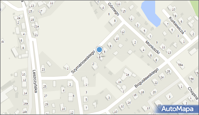 Włoszakowice, Szymanowskiego Karola, 4, mapa Włoszakowice