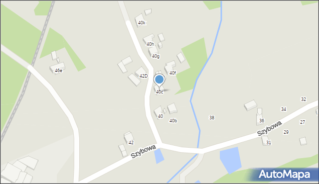 Wodzisław Śląski, Szybowa, 40c, mapa Wodzisławia Śląskiego