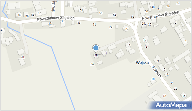Wojska, Szkolna, 4B, mapa Wojska