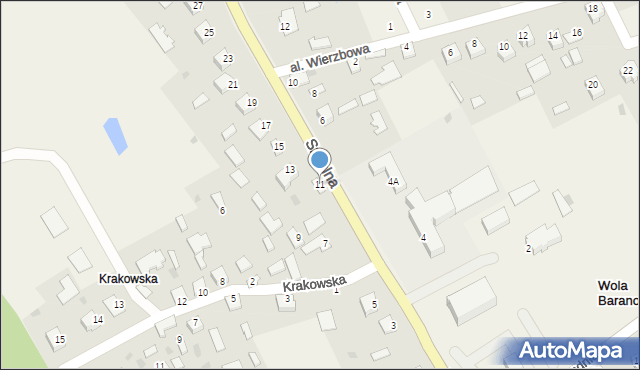 Wola Baranowska, Szkolna, 11, mapa Wola Baranowska