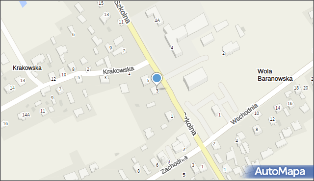 Wola Baranowska, Szkolna, 3, mapa Wola Baranowska