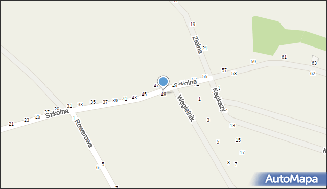 Wola Kalinowska, Szkolna, 48, mapa Wola Kalinowska