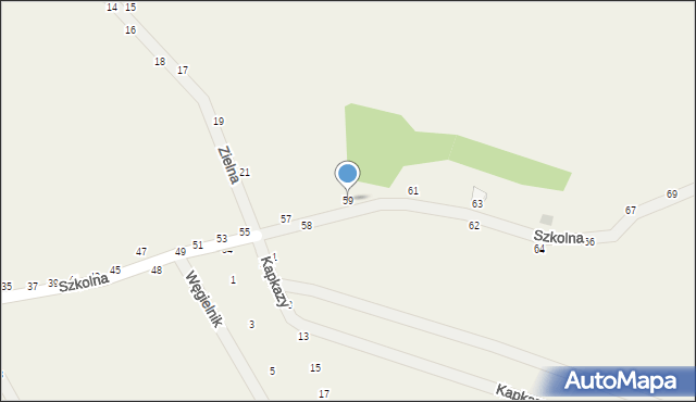 Wola Kalinowska, Szkolna, 59, mapa Wola Kalinowska
