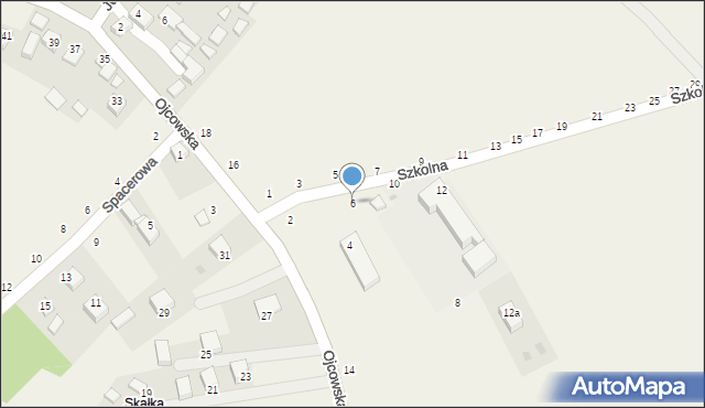 Wola Kalinowska, Szkolna, 6, mapa Wola Kalinowska