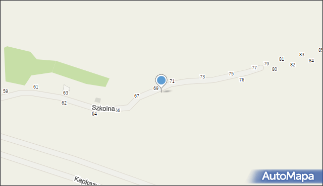 Wola Kalinowska, Szkolna, 70, mapa Wola Kalinowska