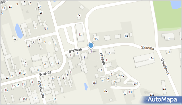 Wola Krzysztoporska, Szkolna, 5, mapa Wola Krzysztoporska