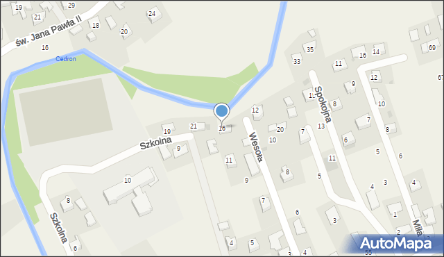 Wola Radziszowska, Szkolna, 16, mapa Wola Radziszowska