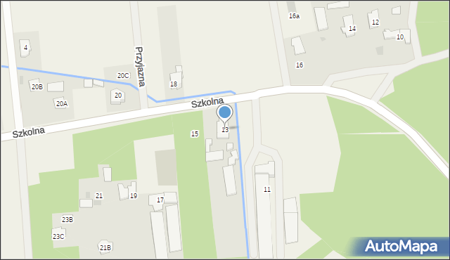 Wólka Radzymińska, Szkolna, 13, mapa Wólka Radzymińska