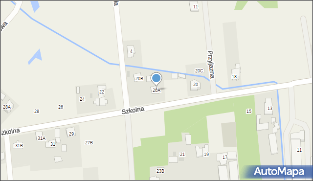 Wólka Radzymińska, Szkolna, 20A, mapa Wólka Radzymińska