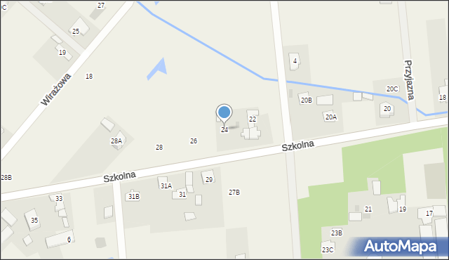 Wólka Radzymińska, Szkolna, 24, mapa Wólka Radzymińska
