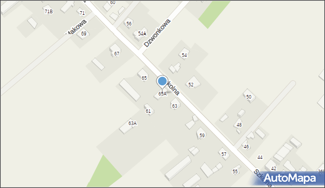 Wólka Radzymińska, Szkolna, 65A, mapa Wólka Radzymińska