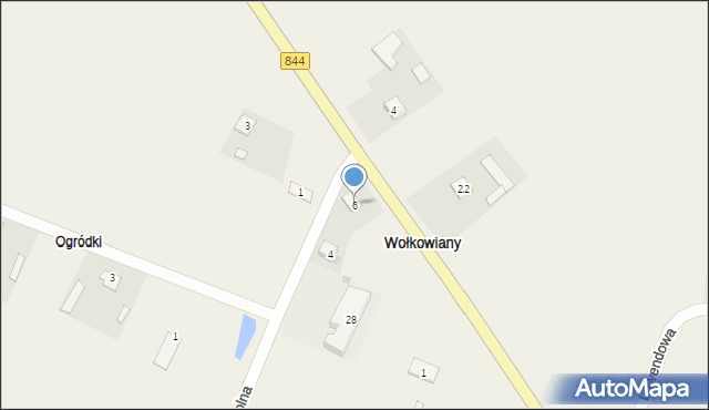 Wołkowiany, Szkolna, 6, mapa Wołkowiany