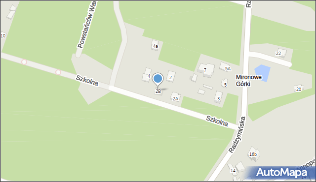 Wołomin, Szkolna, 2B, mapa Wołomin