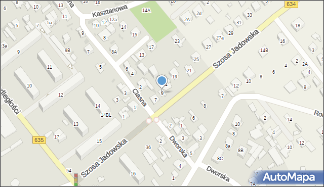 Wołomin, Szosa Jadowska, 9, mapa Wołomin