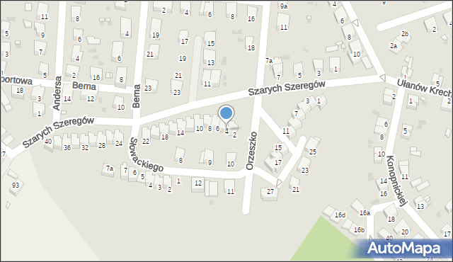 Wołów, Szarych Szeregów, 4, mapa Wołów