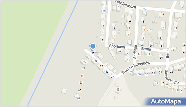 Wołów, Szarych Szeregów, 47, mapa Wołów