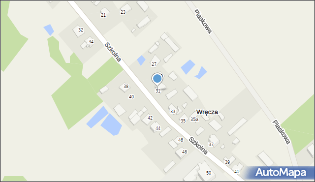 Wręcza, Szkolna, 31, mapa Wręcza