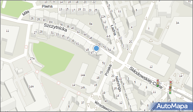 Wrocław, Szczytnicka, 49, mapa Wrocławia