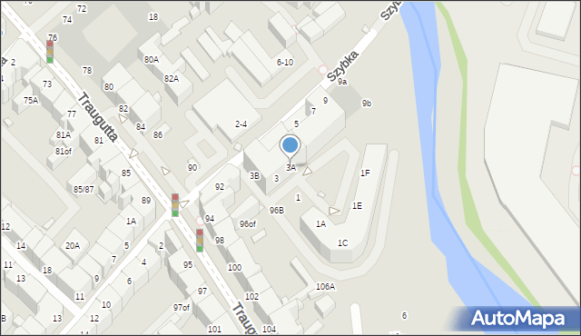 Wrocław, Szybka, 3A, mapa Wrocławia